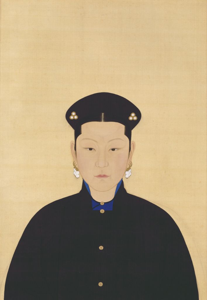 清人画孝昭仁皇后常服半身像